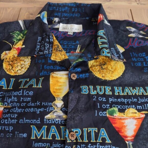 Men’s Hawaiian Summer  Cocktail Lounge Cruise Button Down Shirt - Picture 10 of 11